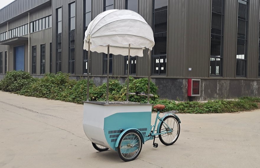 portable gelato ice cream tricycle cart for sale